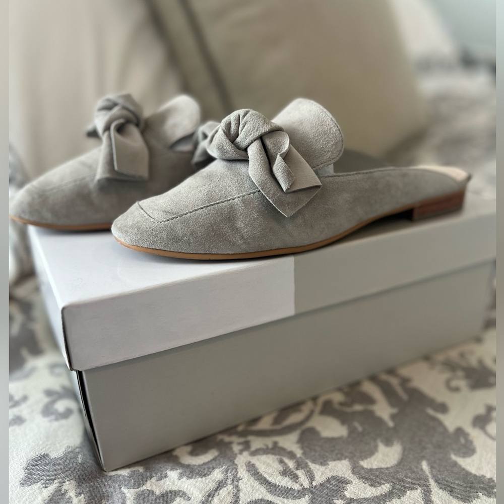 B.P. Nordstrom Light Grey Suede Mules